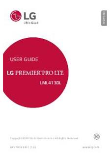 LG Premier Pro LTE LML 413 DL manual. Camera Instructions.